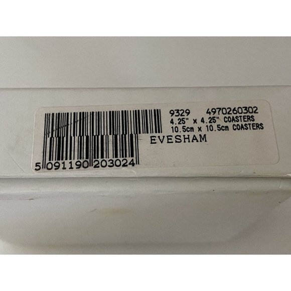 Vintage Royal Worcester Evesham Cork Backed Coasters Set Of 6 In Box 4.25" w Box - Picture 12 of 16